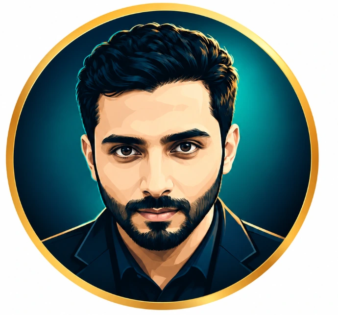 Illustrated portrait of Ahmad Ali Majdi